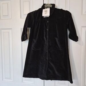 April Cornell Kids Black Velvet Victorian Jacket Coat Cornelloki Size 4 Gothic